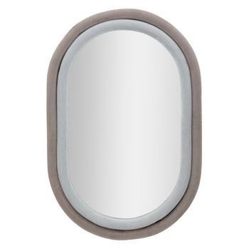 Espejo De Pared De Terciopelo Gris Cm 60x4x90
