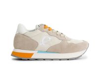 zapatillas deportivas de piel de ante y tejido beige 37