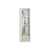libreria estanteria abierta de varios niveles para sala estudio comedor blanco nube  4 niveles 30a x 106a cm