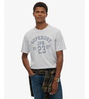 superdry para hombre m1012176a camiseta athletic essential gris s casual algodon manga corta