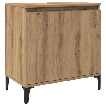 Armario De Lavabo | Mueble De Lavabo Madera De Ingeniería Roble Artisan 58x33x60 Cm