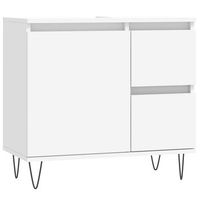 armario de bano madera contrachapada blanco 65x33x60 cm vidaxl