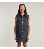 g-star para mujer d26352-d301-001 vestido oversized azul m casual denim sin mangas  tirantes algodon organico sostenible