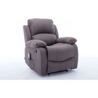 sillon relax con reclinacion manual sistema pared cero masaje y termoterapia marron