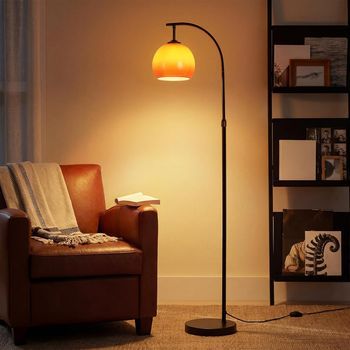 Lámpara de Pie Metal E27 ZMH 160cm Negro
