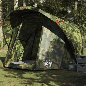 Tienda De Pesca - Tienda Para 4 Personas - Poliéster - Camuflaje (260x276x179cm)