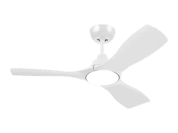 Ventilador de techo con luz - Philips Olas, 30 W, 6 Velocidades, 106 cm, 2650 lúmenes regulables, Mando a distancia, Blanco