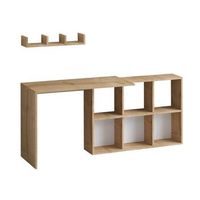 escritorio de madera blake 74 x 45 x 145 cm - roble