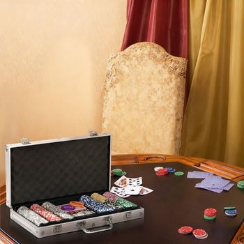 Juego De Póker De Ps Poliéster Sportnow 38,5x23x6,5 Cm Gris