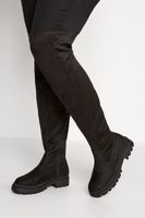 limited collection botas negras mosqueteras en ancho especial