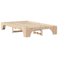 cama matrimonial  cama doble  estructura de cama natural madera maciza de pino 135 x 190 cm cfw99514