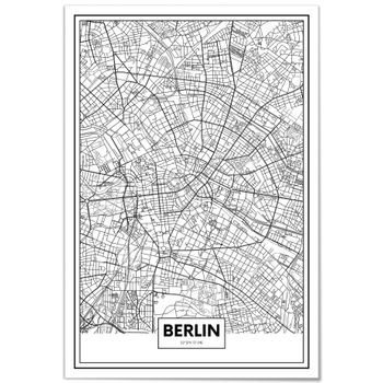 Panorama Cuadro De Aluminio Mapa De Berlín 70x100 Cm