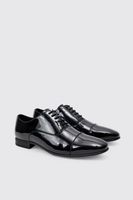 zapatos oxford de charol negro