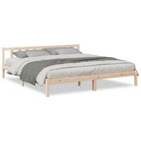 cama de matrimonio  cama de adulto  cama extralarga sin colchon madera maciza de pino 200x210 cm