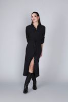 vestido camisero con fajin black