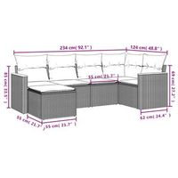 conjunto de salon de 6 piezas con cojines