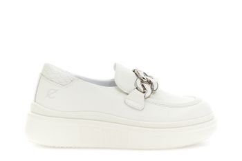mocasines de piel revestida con bocado de caballo white
