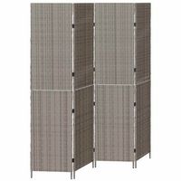 separador de habitaciones gris 195 x 180 cm ratan sintetico vidaxl