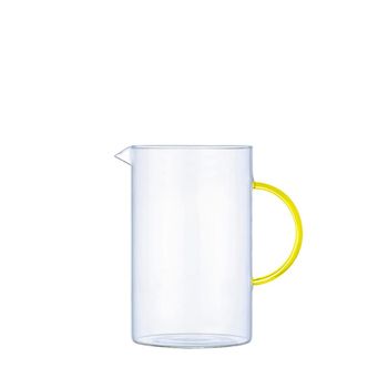 Jarra de vidrio con asa amarilla 1.5l