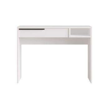 Consola moderna blanca con 1 cajón en aglomerado