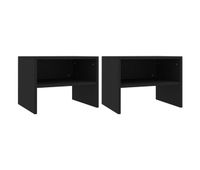 vidaxl mesitas de noche 2 uds madera contrachapada negro 40x30x30 cm