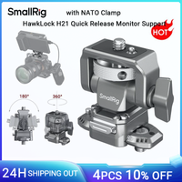 smallrig hawklock h21 soporte de monitor de liberacion rapida con abrazadera nato camara giratoria e inclinable ajustable soporte de monitor nato-4487