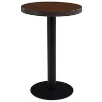 mesa de bistro mdf marron oscuro 50 cm vidaxl