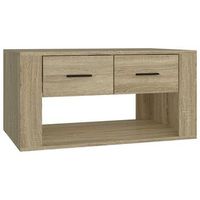 mesa de cafe  mesa de centro madera contrachapada roble sonoma 80x50x40 cm