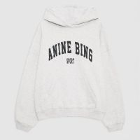anine bing harvey cotton jersey sweatshirt - s