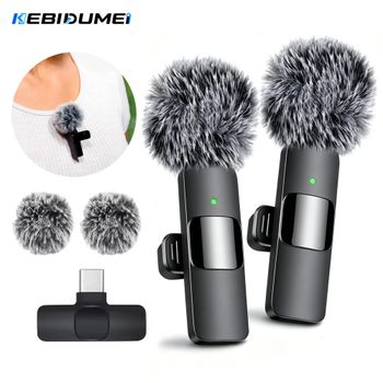 Micrófono Lavalier Inalámbrico KEBIDUMEI 2.4G, Portátil, para Grabación de Audio y Video, Compatible con iPhone y Android, Transmisión en Vivo, Juegos