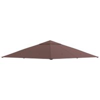 outsunny techo para cenador cubierta de repuesto 3x3m carpa al aire libre con 8 orificios de drenaje y ventilacion cafe   aosom espana