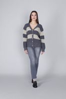 cardigan de rayas con lurex multigrey
