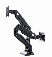 brazo de monitor gembird para 2 pantallas de escritorio ajustable 17-32 pulg