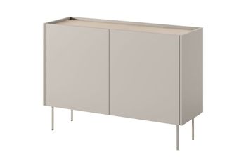 Cómoda de 2 puertas con pie de metal 120x85 cm