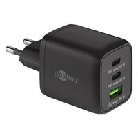 goobay cargador usb de 3 puertos 65w negro