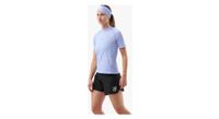 maillot compressport performance de manga corta para mujer  morado