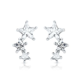 Pendientes de plata 925 en forma de estrella