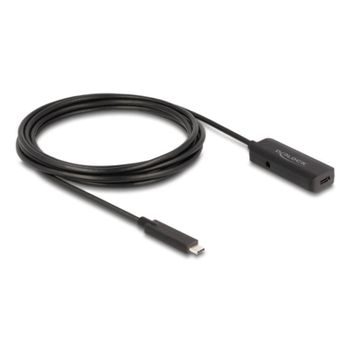 Cable de extensión USB-C DeLOCK 80027 3 m USB 3.2 Gen 2 10 Gbit/s Negro