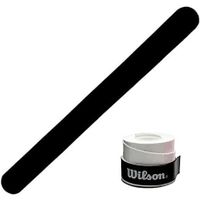 zrz pack protector pala de padel negro rugoso  overgrip wilson pro colores - resistente y duradero - adaptabilidad a todo tipo de marcos - fabricacion espanola