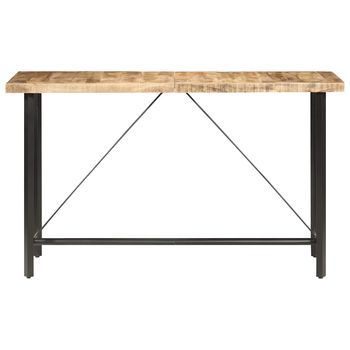 Mesa De Bar Madera Maciza De Mango Rugosa 180x70x107 Cm