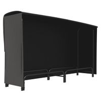 outsunny estante de lena con funda oxford 600d de metal robusto ajustable carga 200 kg para interior exterior 180x36x99 cm negro