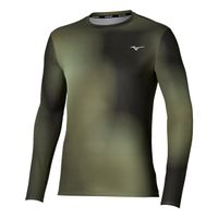 mizuno core graphic camiseta de running hombres - verde oscuro oliva