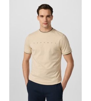 Hackett London para hombre. HM5000125 Camiseta Hs Essential beige (XL), Casual, Algodón, Manga corta