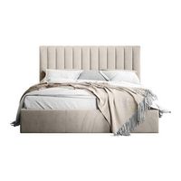 cama comfidream 179 doble de color marron claro tapiz somieres 171x212x105cm
