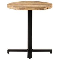 mesa de bistro  mesa de bar redonda madera de mango rugosa o70x75 cm