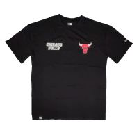 camiseta manga corta chicago bulls nba large graphic bp oversized de new era en negro
