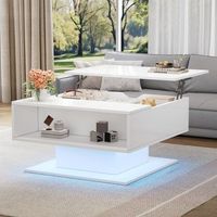 mesa de centro - mueble para salon - tablero de particulas - blanco 80x75x40cm