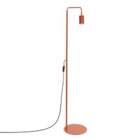lampara de pie ocre rojo aluminio alt 160 cm