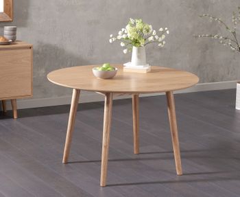 Nordic 120cm Round Oak Dining Table