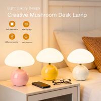 lampara de escritorio led ajustable con forma de hongo lampara de mesa usb para dormitorio y sala de estar iluminacion moderna y minimalista para el hogar
